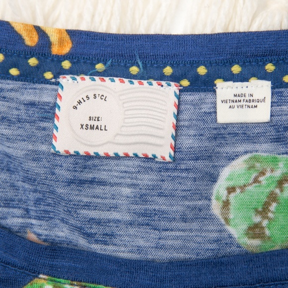 ✨Postmark | Blue Graphic Fruit Print Pocket Tee - Picture 2 of 4